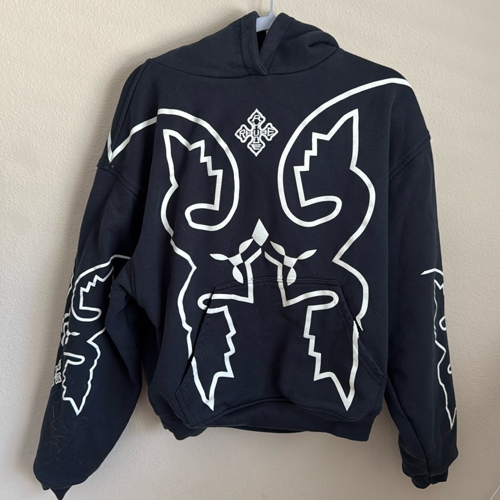 Rhude Bandana Print Hoodie Navy